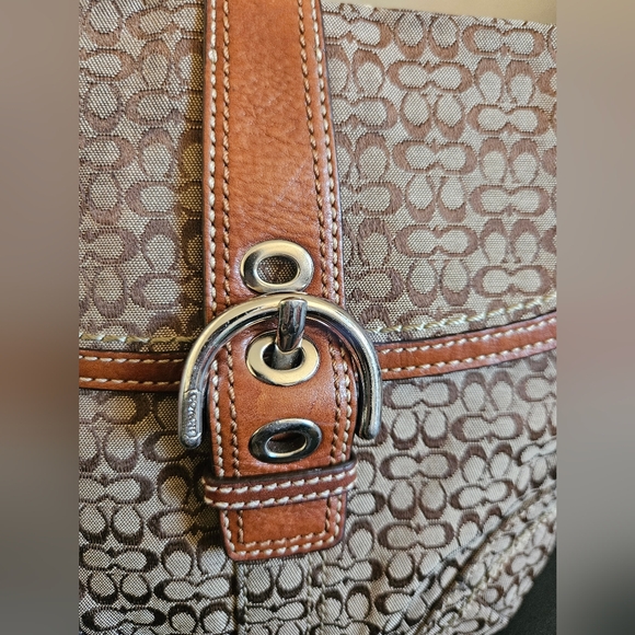 Vintage Coach Y2K Brown Mini C Signature Soho Buckle Crossbody Bag - Picture 6 of 12